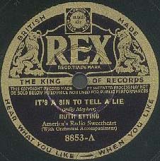 78-It's A Sin To Tell A Lie - Rex 8853-A
